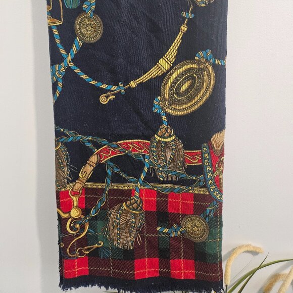 Magnifique foulard vintage à carreaux - Picture 4 of 6